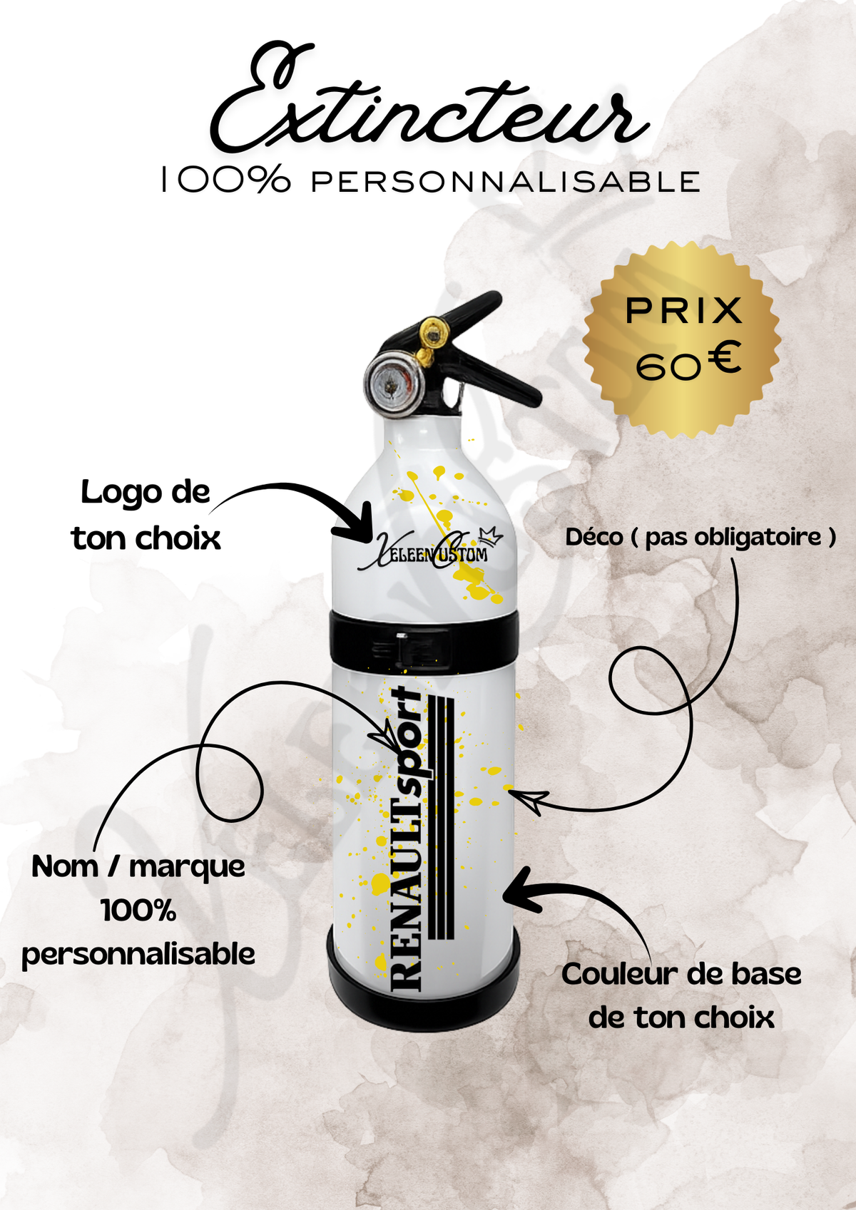 Personnalise ton extincteur auto